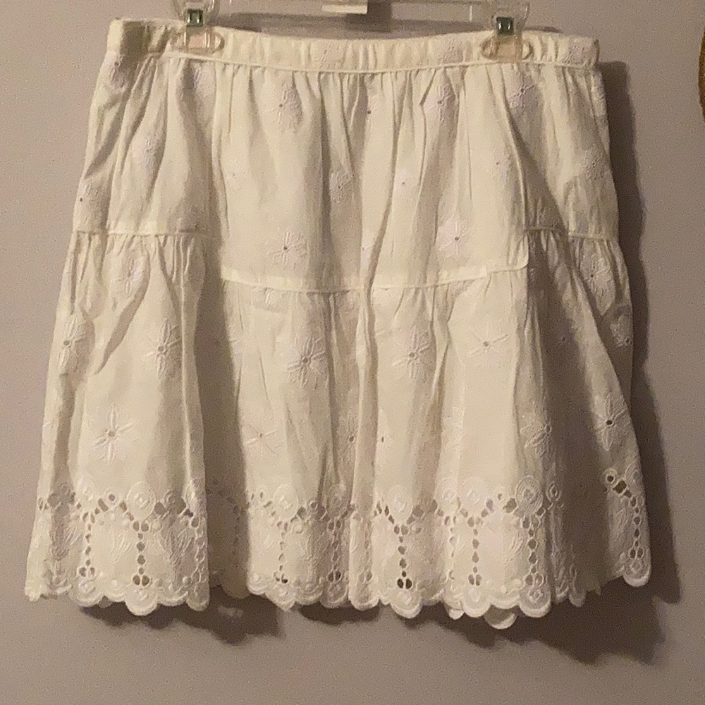 Diane Von Furstenberg “Sadie”  white eyelet skirt